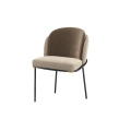 Wholesale hotel restaurant luxury fabric upholstered bentwood dining chair metal frame